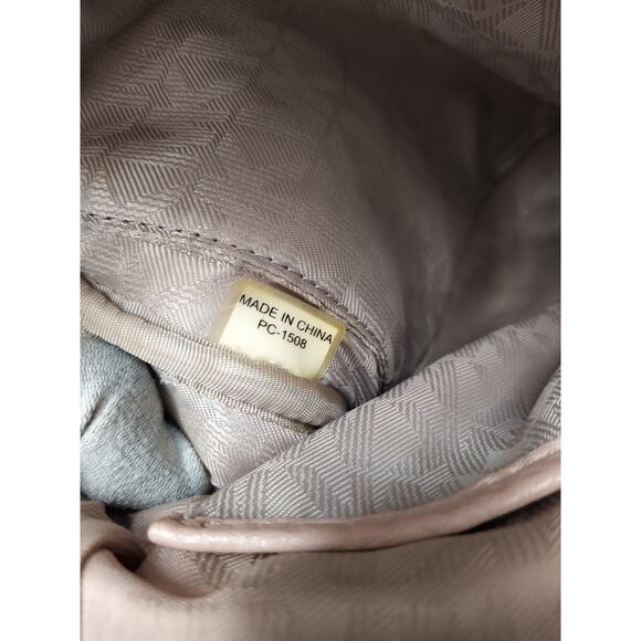Michael Kors Rhea Beige Pink Pebbled Leather Zipper Pockets Backpack main image 9